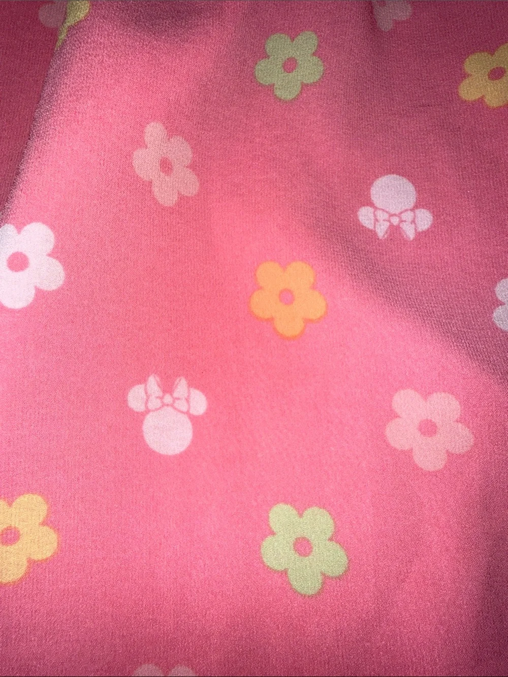 Janie and Jack Minnie Mouse Coral Pink Floral Ruffle Dress